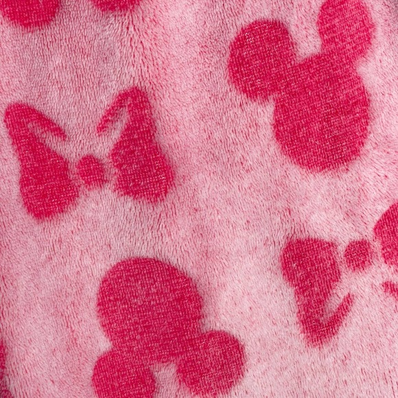 Disney Pajama Pants Womens Small Pink Fleece Jogger Pull On Mickey Ears - Picture 3 of 12